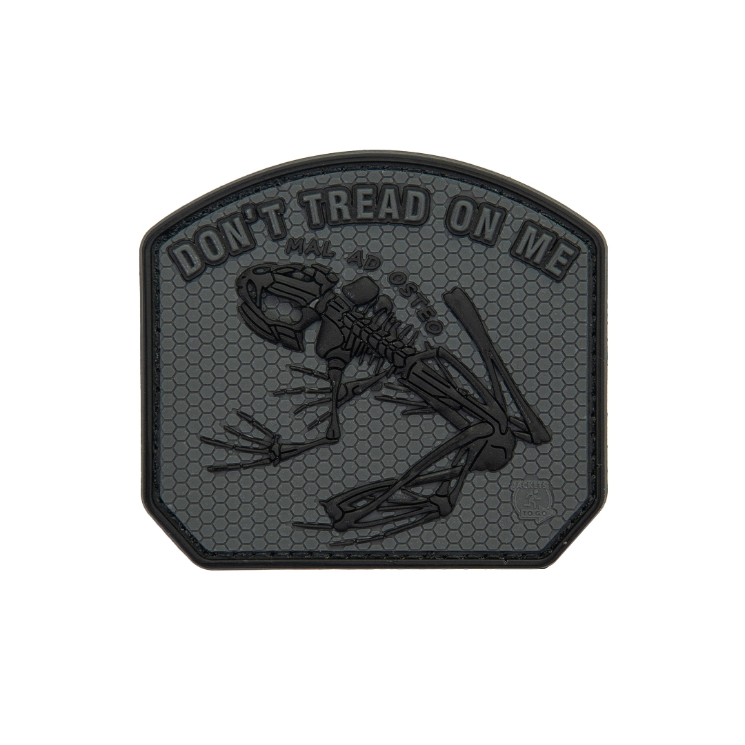 3D gumová nášivka DON´T TREAD ON ME - FROG Patch - Černá