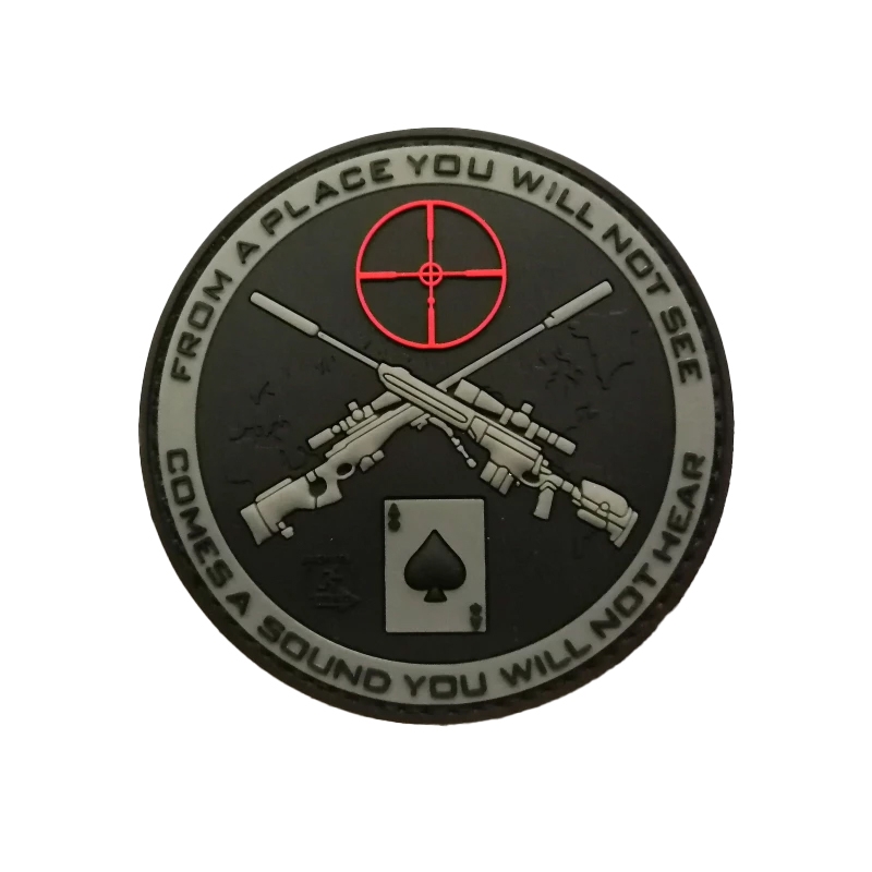 3D gumová nášivka SNIPER ACE Patch – Černá