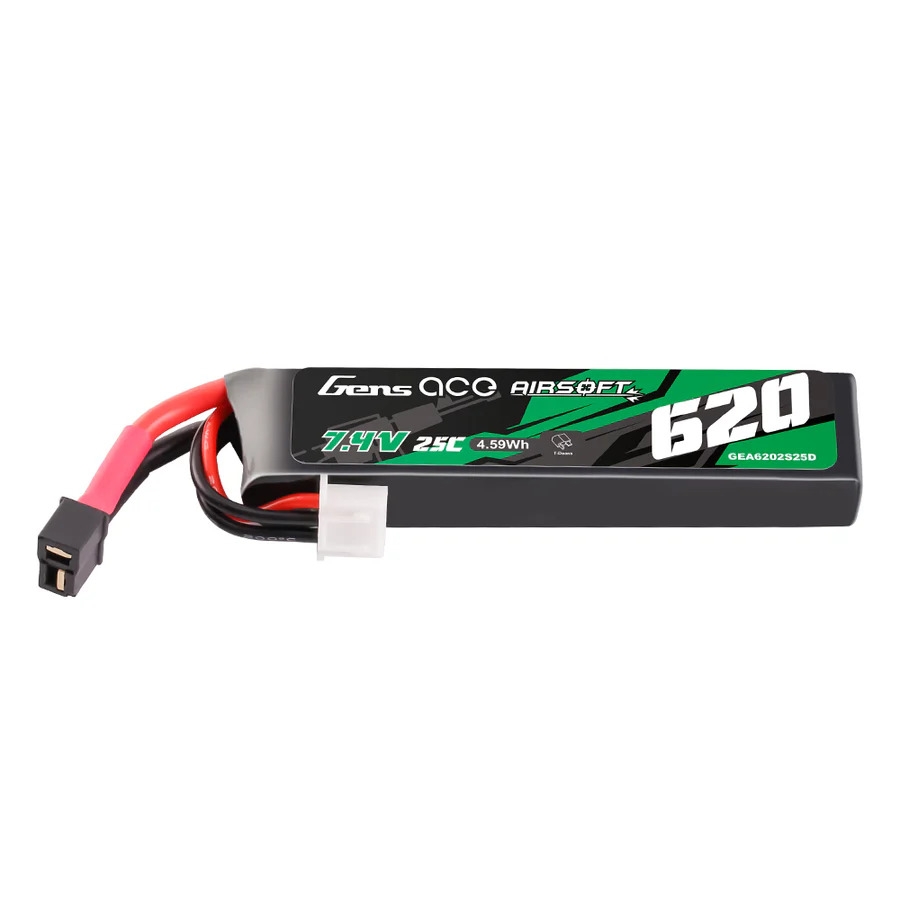 Gens ACE Gens ACE Li-Pol baterie 7,4V 620mAh, 25C, Mini T-Dean - AEP