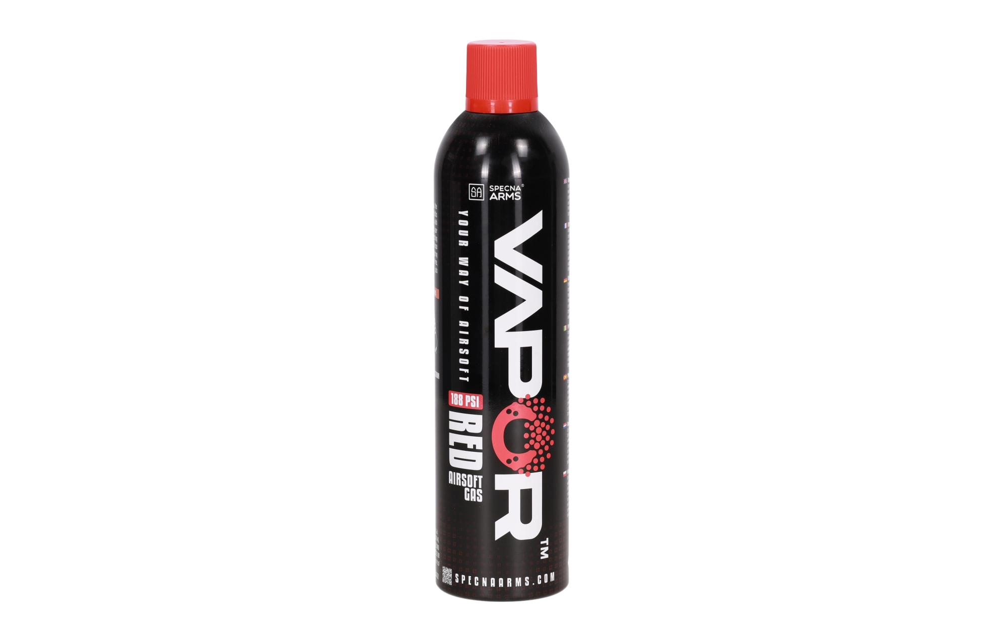 SA airsoftový plyn VAPOR(TM) Red Green Gas 188 PSI (600 ml) - Červená
