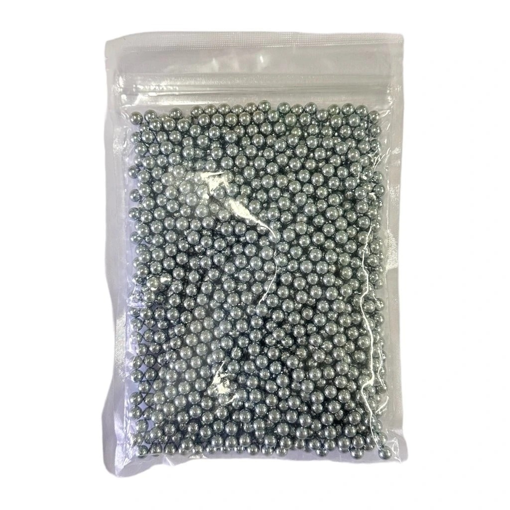 BLS airsoftové kovové kuličky STAINLESS 0,85g, 1100 BBs - Stříbrná