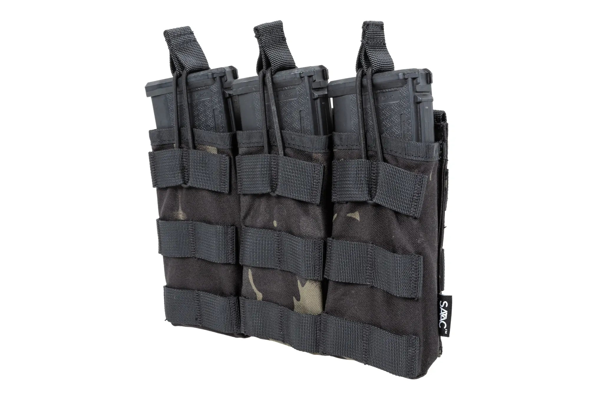 SATAC SATAC otevřená MOLLE sumka na 3 zásobníky M4 / AR15 - MC Black