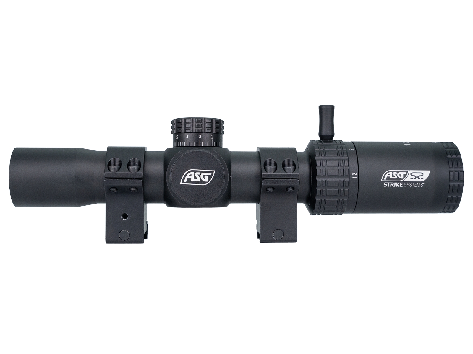 STRIKE SYSTEMS® STRIKE LPVO puškohled 1-6x28 LMTS-02 s montáží  - Černá