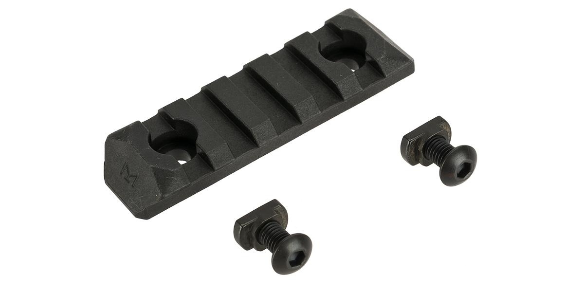 PTS polymerová RIS lišta pro M-LOK, 5 slots / 60 mm – Černá