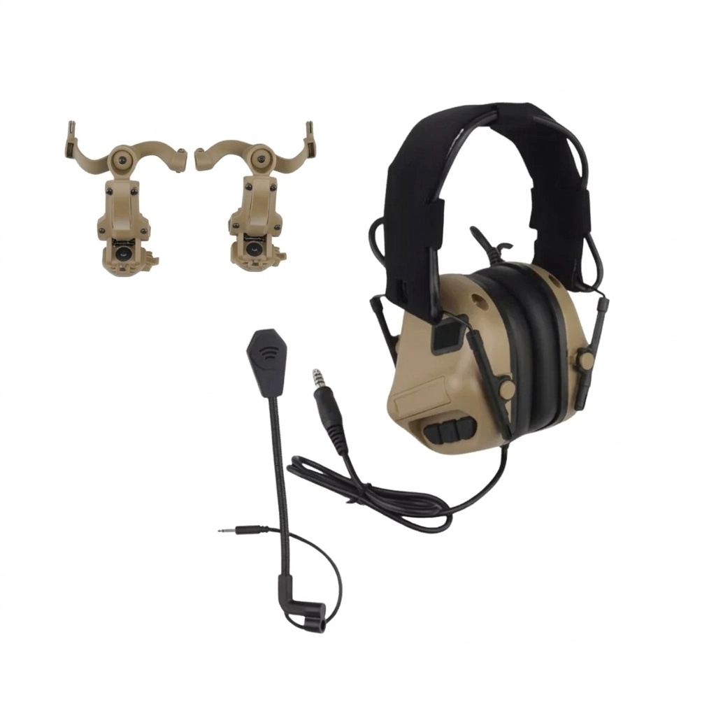 WST taktický aktivní headset Gen5 AMP TYPE – Písková