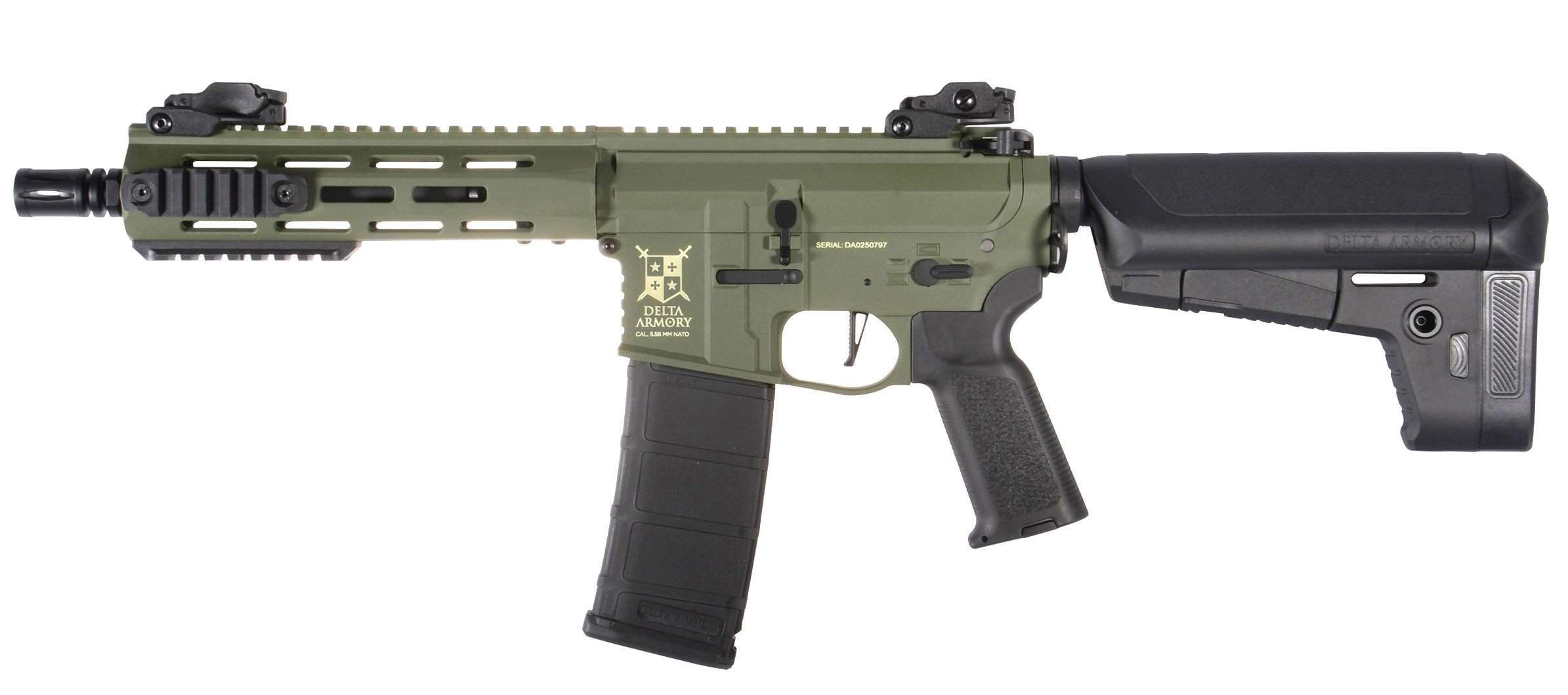 Delta Armory M4 / AR15 M-LOK 8" CHARLIE – Zelená
