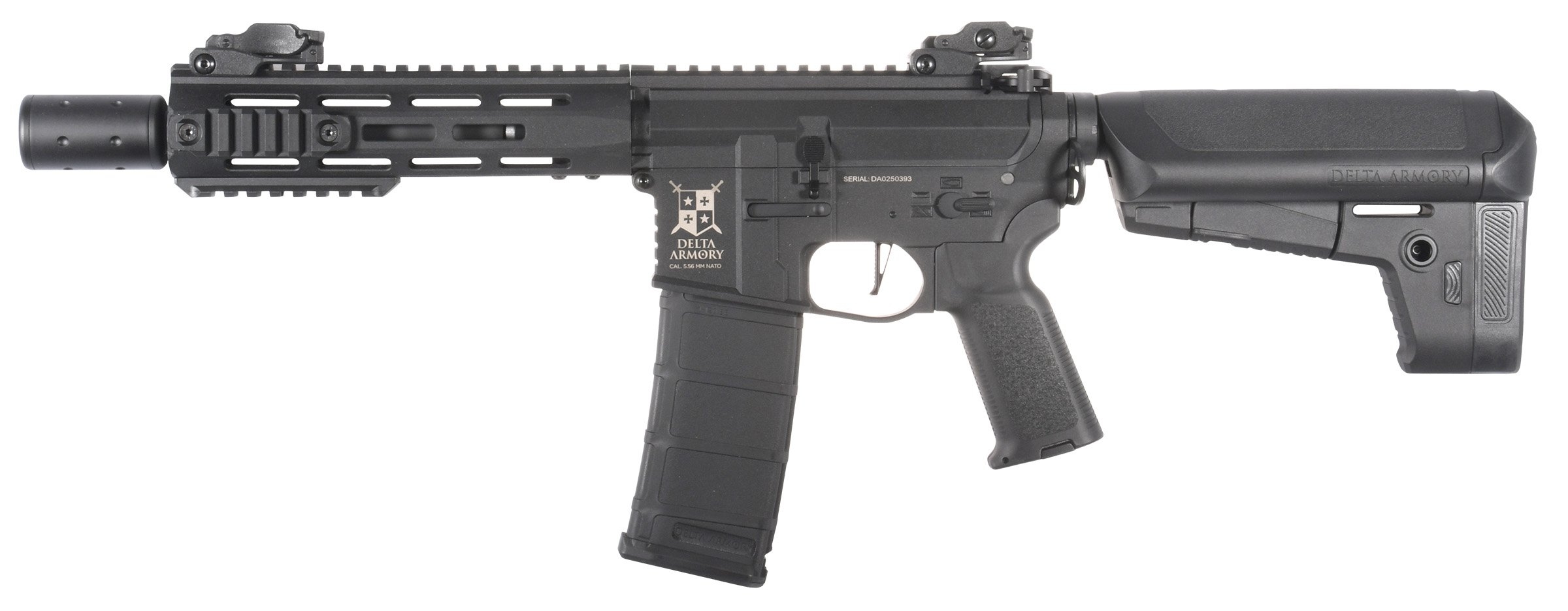 Delta Armory M4 / AR15 M-LOK SilentOps 8" CHARLIE – Černá