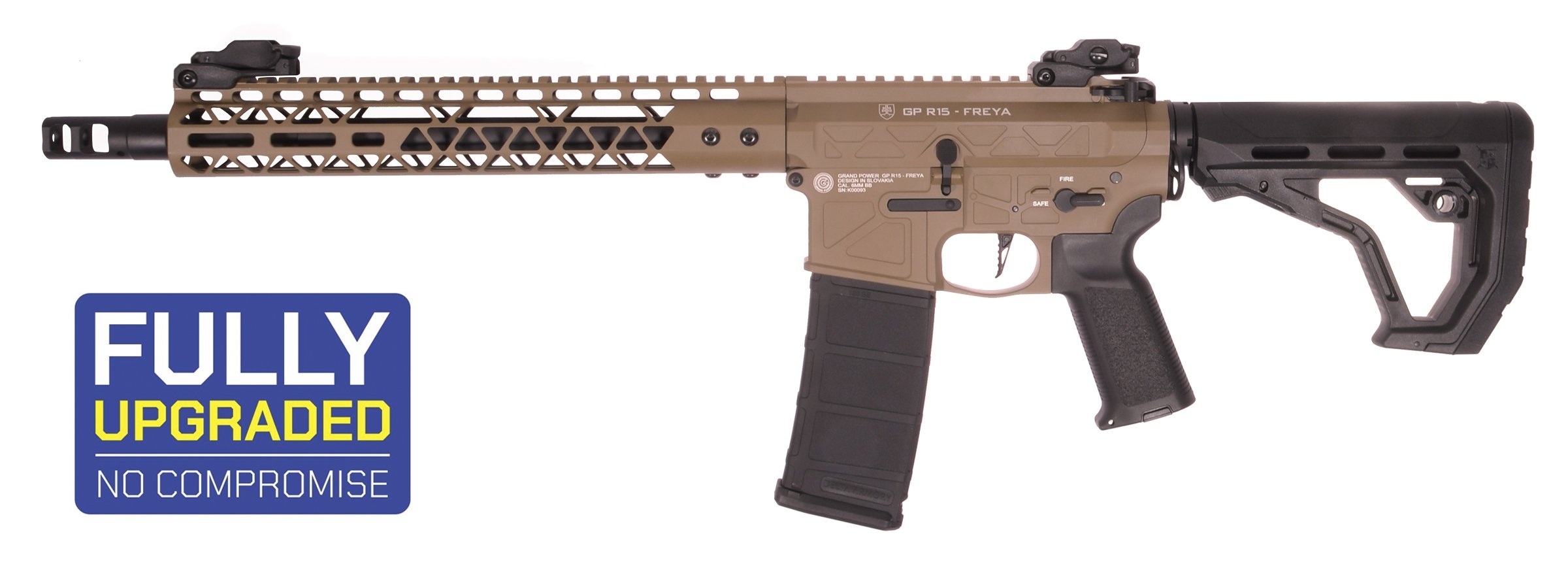 Delta Armory GP FREYA R15 Skeleton M-LOK 13" Gen2 – Písková