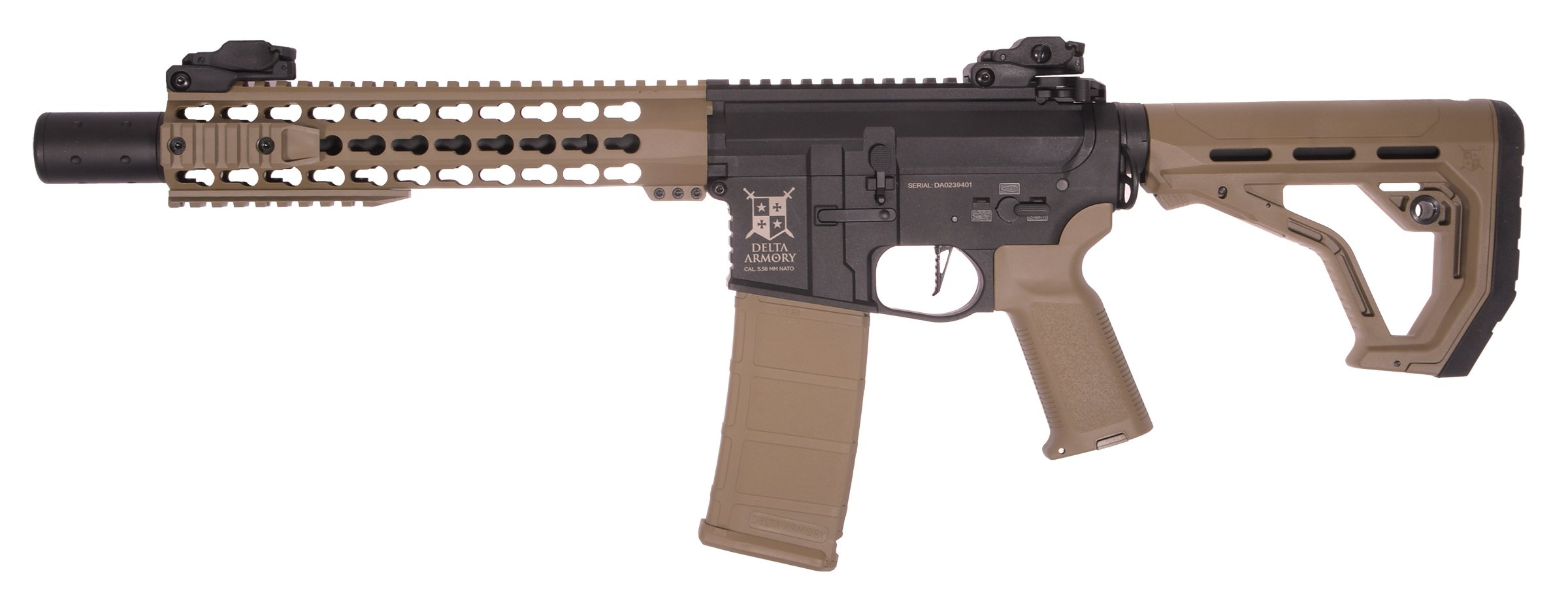 Delta Armory M4 / AR15 KeyMod 10" PREDATOR CHARLIE EAGLE – Černá / písková