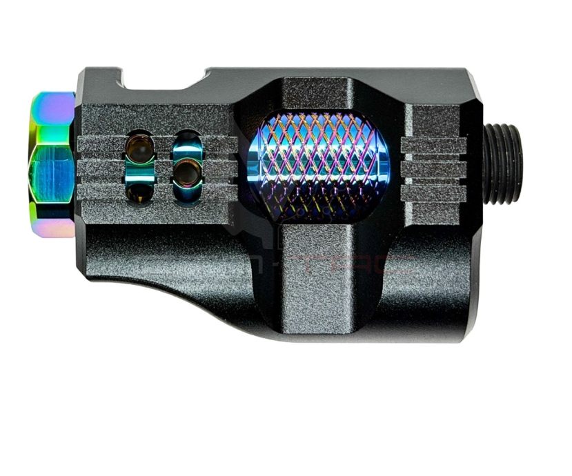 CTM CNC hliníkový kompenzátor Hi-Capa – Černá / Electroplated Rainbow