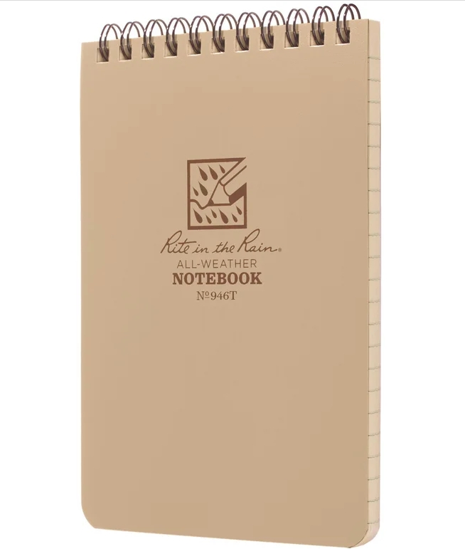 RITE voděodolný zápisník POCKET NOTEBOOK (101 × 152 mm) – Písková
