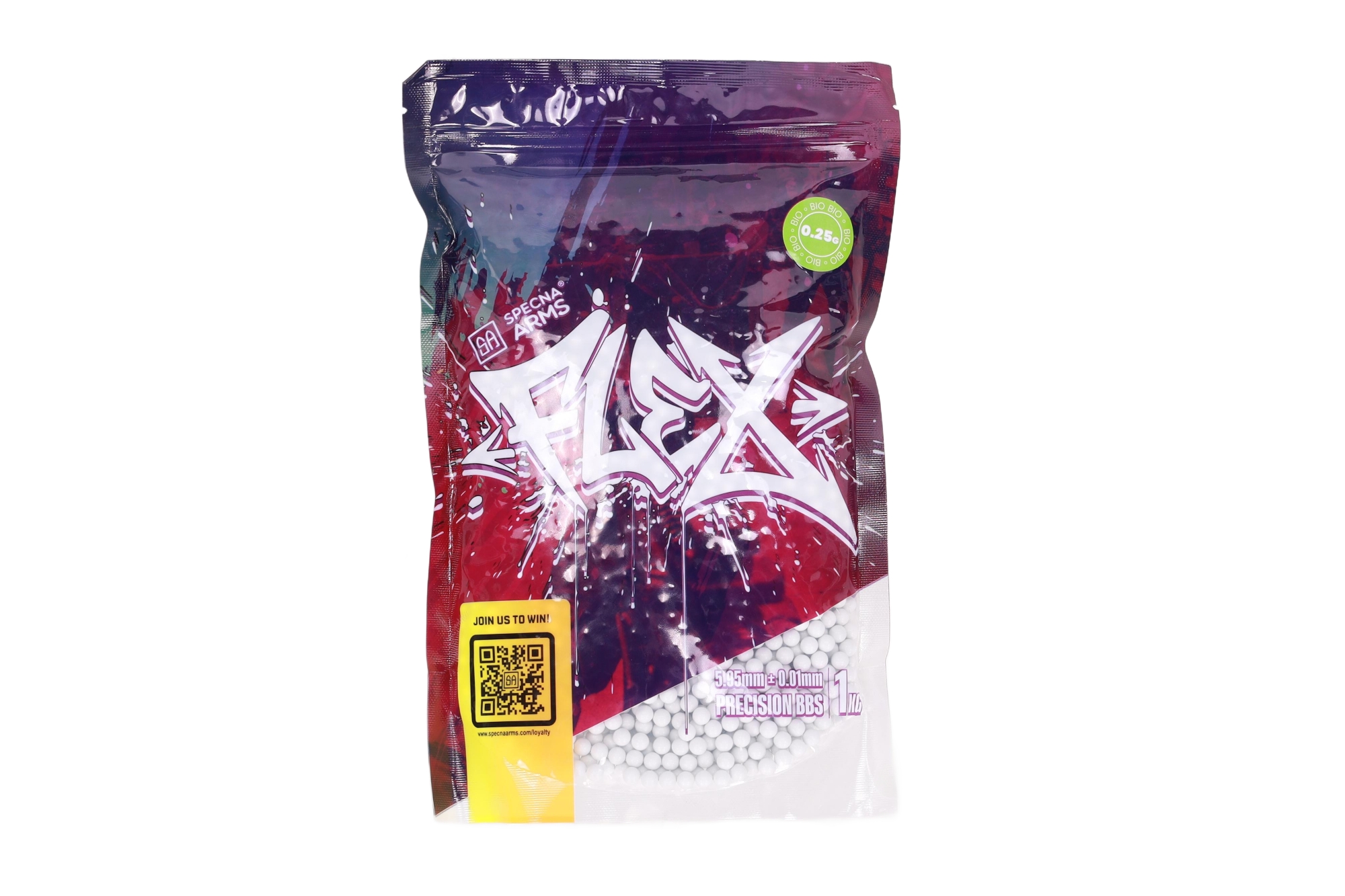 SA airsoftové BIO kuličky FLEX(TM) 0,25 g, 4000 BBs (sáček) – Bílá