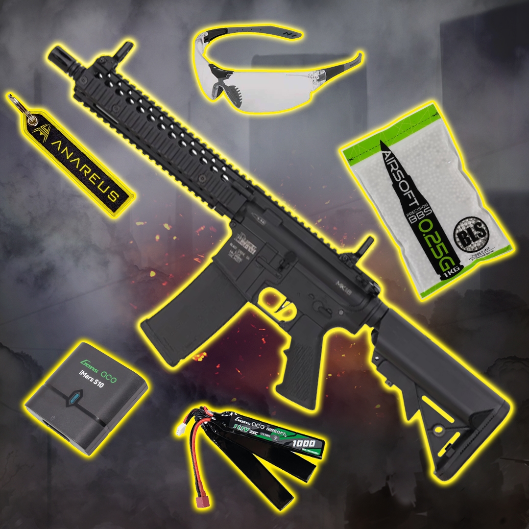 STARTER PACK set SA Daniel Defense(R) MK18 10.5" Gen2 (SA-F19 FLEX(TM) HAL ETU(TM)) – Černá