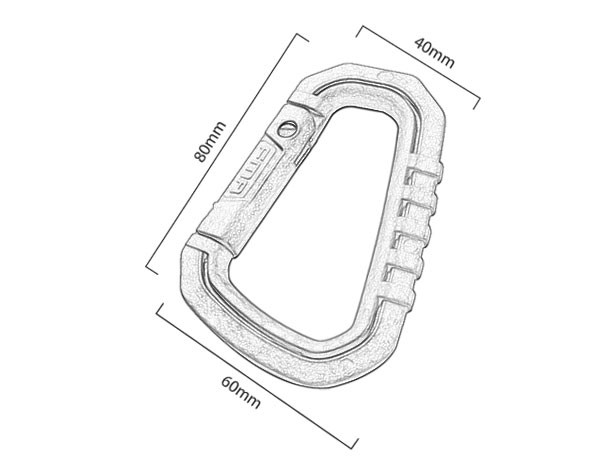 FMA Karabina plastová 8cm - černá