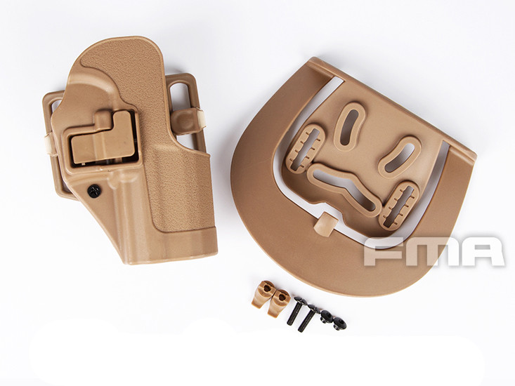 FMA Opaskové plastové pouzdro - holster pro USP a CZ P-09, pouštní