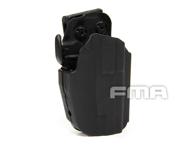 Levně FMA Opaskové plastové pouzdro GLS5 - holster pro GLOCK/M&P 9/MP9 a CZ P-07/09/10, černé