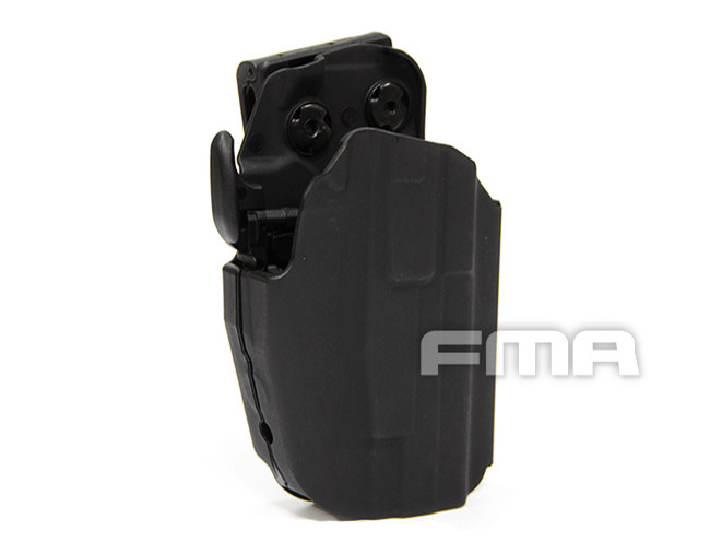 FMA Opaskové plastové pouzdro GLS5 - holster pro GLOCK/M&P 9/MP9 a CZ P-07/09/10, černé