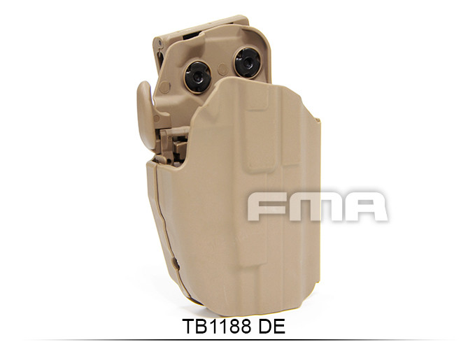 Levně FMA Opaskové plastové pouzdro GLS5 - holster pro GLOCK/M&P 9/MP9 a CZ P-07/09/10, pouštní